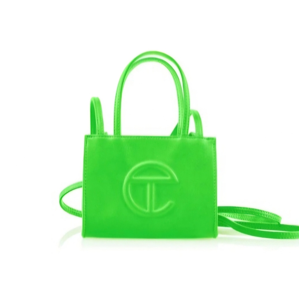 Telfar "Highlighter Green" Small Shopping Bag